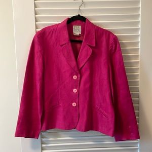 Pink 100 linen Jos A Banks blazer size 10